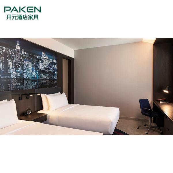 Concise Style Hotel Full Set Bedroom Furniture Light Color