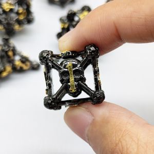 Quality Hollow Skull Multi Face Metal Dice Set Dungeon And Dragon RPG#DND for sale