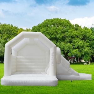 Commercial White Bounce House Water Slide Inflatable Bouncer with Customized