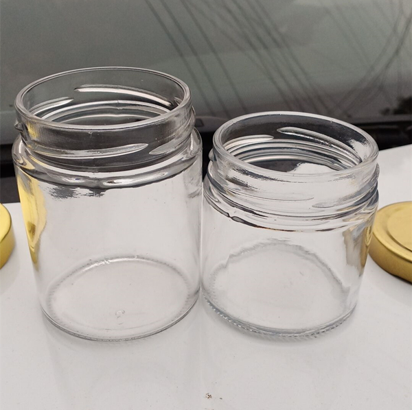 50g,100g,120g,200g and 250gram high transparent glass caviar jar with metal screw lid
