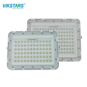 60W 200w LED Solar Flood Light White Housing With Big Solar Panel