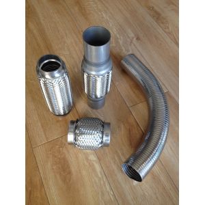 China OEM 89mm Interlock Flex Pipe Stainless Steel Flexible Exhaust Tubing on sale