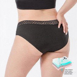 Plus Absorbent Period Pants Leak Proof Seamless Menstrual Period Underwear