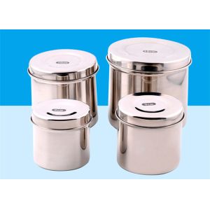 Quality Silver Stainless Steel Sterilization Container With Small , Medium , Large Size for sale