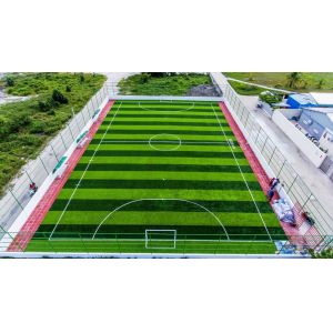 50mm Pile Height Artificial Grass with Easy Installation Soft Touch and High Tenacity for Football Fields