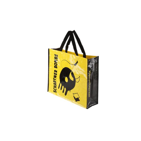 Buy Reusable PP Woven Bags , Fabric Packaging Bags Yellow Black Polypropylene at wholesale prices