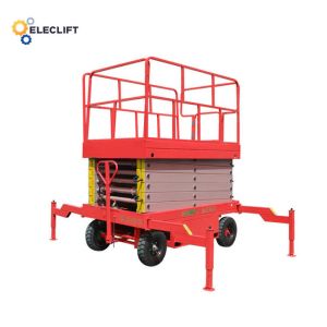 2.5m-4m Aluminum Steel Mobile Scissor Lift Platform Remote Control