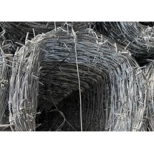 Military Plastic Galvanized Iron Barbed Wire 2.0mm 10 Gauge