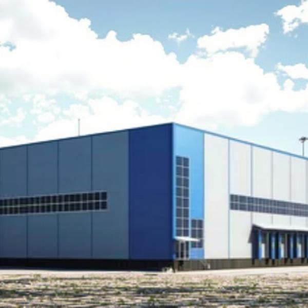 Portal Frame Q345B Q235B Steel Construction Factory Anti Fire With Rolled Up Door