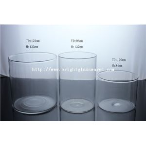 Quality big glass candle holder, blown cup, hurricane glass wholesale for sale