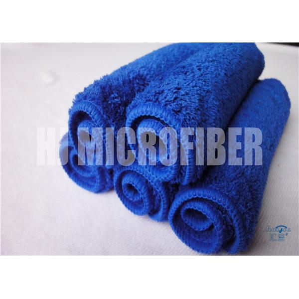 Blue Color Microfiber Car Cleaning Cloth Super Soft Super Absorbent 80%