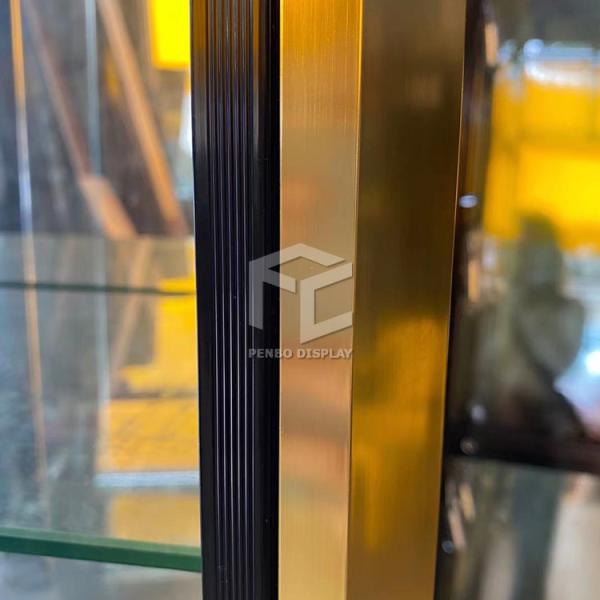 Aluminum Frame Showcase 1000*400mm Glass Show Cabinet OEM