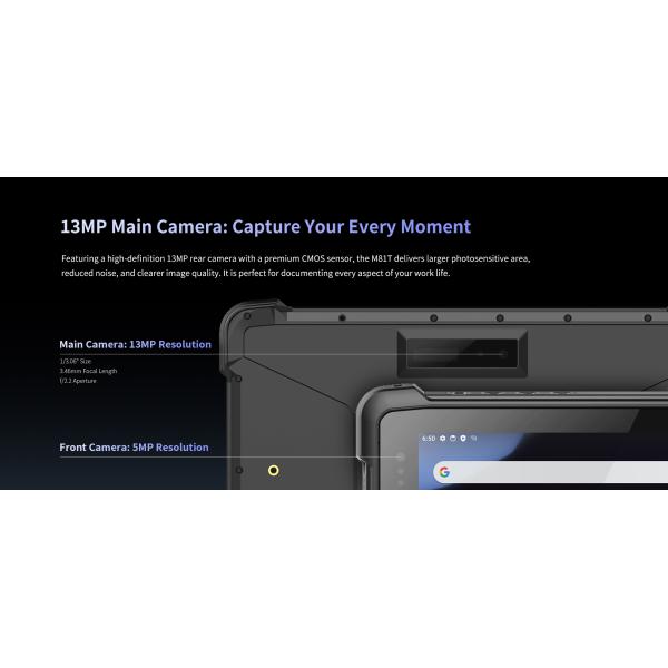 Waterproof 8inch Rugged M81T Industrial Android 14/GMS Tablet 700nit Wifi/BT/4G IP65 1-
