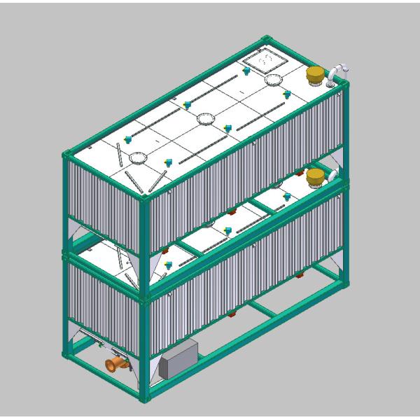 Buy Stackable 31t Horizontal Cement Silo With Press Refief Valve at wholesale prices