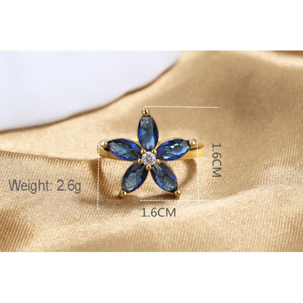 Prong Setting Antique Sapphire Wedding Ring Antiallergic