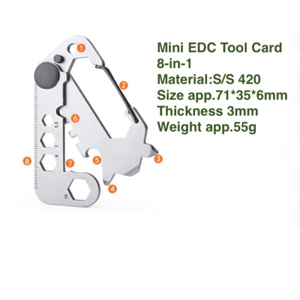 74*35*6MM Precision Sandblasting 420 Stainless Steel Mini Multi-Purpose EDC Tool Card Silver Metal Bottle Opener