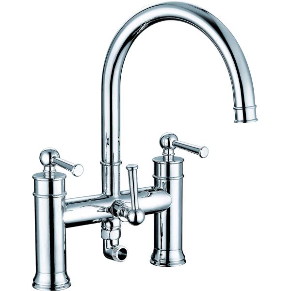 Chrome Finish Bath Shower Mixer with Ceramic Valve and 3-Year Warranty for 0.5-3