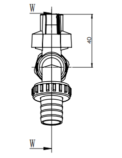Flat Lever Handle 16 Bar HPB 57-3 Brass Bib Cock