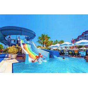 Home Above Swimming Pool Fiberglass Water Slide For Kids Water Game Play