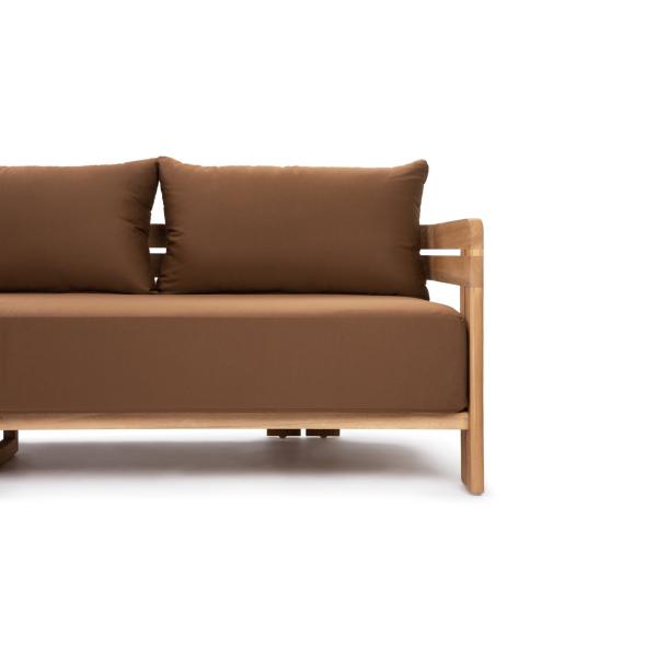 Modern Stylish Natural Teak Wood Lounge Sofa for Hotel Outdoor Patio Furniture Set