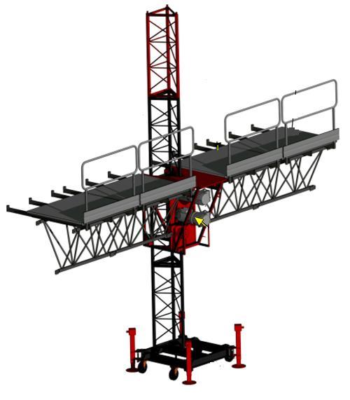 Buy Aerial Single Lifting Mast Climbing Work Platform for Building Decoration 150m Height at wholesale prices