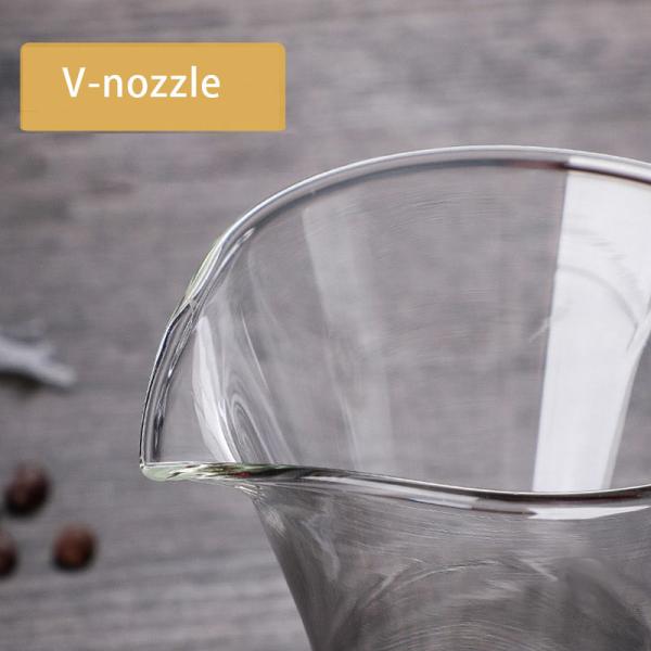 Funnel Shaped Lead Free Borosilicate 500ml Coffee Glass Pot