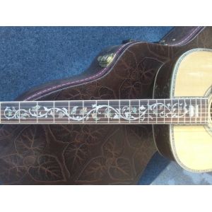 Deluxe acoustic guitar OEM acoustic electric guitar super deluxe abalone