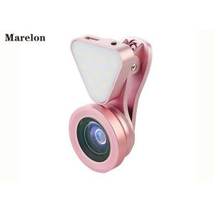 Macro Clip - On Universal Phone Selfie Lens LED Flashlight With Wide Angle 140 Degrees