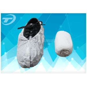 PP Disposable Waterproof Boot Covers With 35gsm , Nonwoven Protective Non Slip