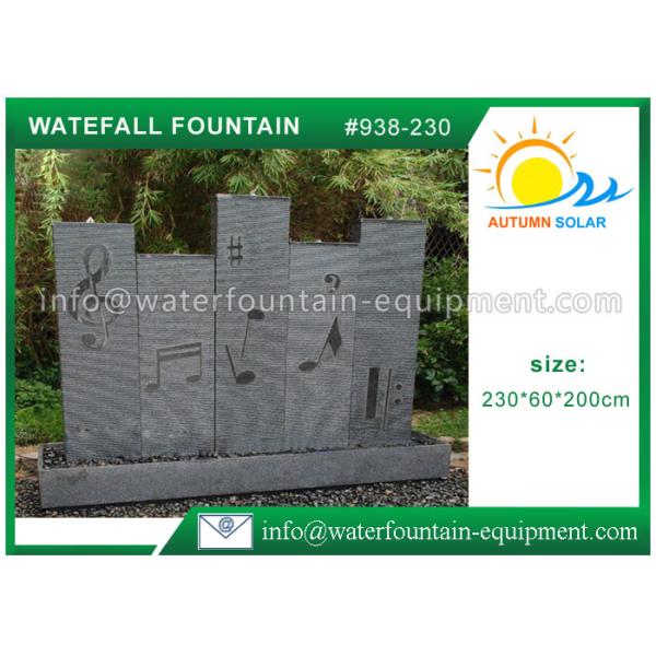 Buy Music Waterfall Cast Stone Garden Fountains For Indoor / Outdoor Use 230 * 60 * 200cm at wholesale prices