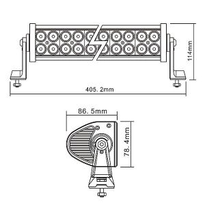 72W 13.5'' Epsitar LED Light Bar
