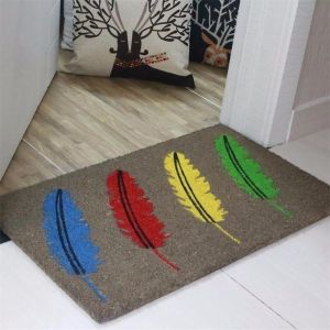 Nature Coco Fiber Printed Coir Entrance Matting , Welcome Home Doormat