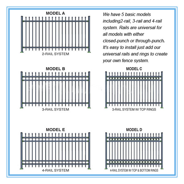 Industrial Steel fence Made In China High Quality Powder Paited At Black