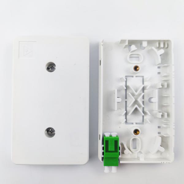 FTTH Network Fiber Optic Cable Socket Panel 2 Cores LC APC Plastic Faceplate 116*69*19 mm