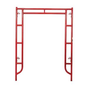 Red Q355 Steel Powder Coated Walk Through Frame Scaffolding for Heavy-Duty