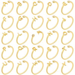 Engagement gold plated initial ring