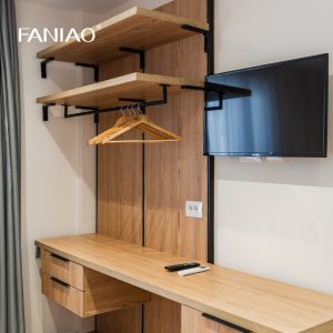 Modern hotel Apartment Furniture Wardrobe Closet Wooden Open Wardrobe