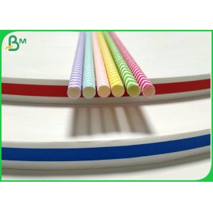 FSC Approved 14mm 120gsm Food Grade Straw Paper Roll With Different Color