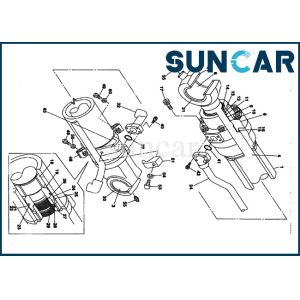 Quality LZ00450 CASE Excavator Bucket Cylinder Seal Kit Fits Model CX130 CX135SR CX210LR CX240LR for sale