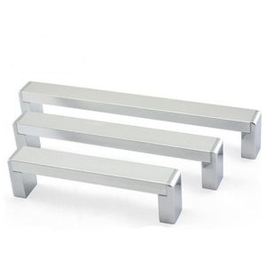 Solid 192mm Kitchen Aluminium Cabinet Handles Square Cupboard Pulls Modern