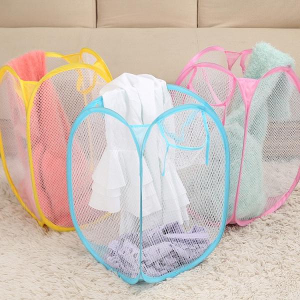 Dirty Clothes Light Nylon Mesh Pop Up Laundry Hamper Household