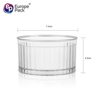 Chinese supplier disposable pudding cup with inner plastic mini dessert