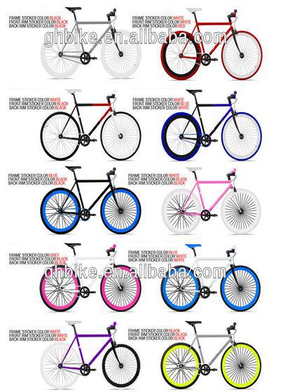 Alloy Pedal Fixed Gear Bikes with Lightweight Design and Colorful Options