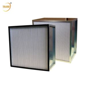 Fiber Glass Deep Pleat HEPA Filter Pleated Panel Air Filter With Aluminum Foil