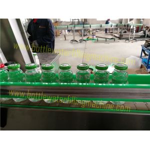 Crown Cap Glass Bottle Tea / Juice Filling Machine Mitsubishi PLC Control
