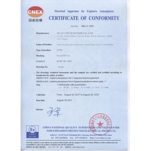 Atech sensor Co.,Ltd Certifications