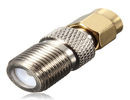 Buy Alloy Steel SMA RF Connector SMA Male to F Female Adapter Low Reflection at wholesale prices