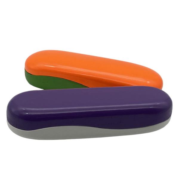 Buy Stainless Steel Shell Vegan Leather Hard Eye Glasses Case at wholesale prices