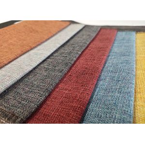 260gsm Upholstery Sofa Fabric , Home Textile Plain Woven Linen Fabric