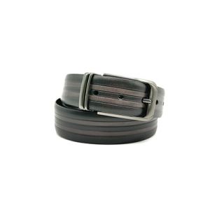 Business Men Clamp Pin Buckle Belt With Embossed Strap